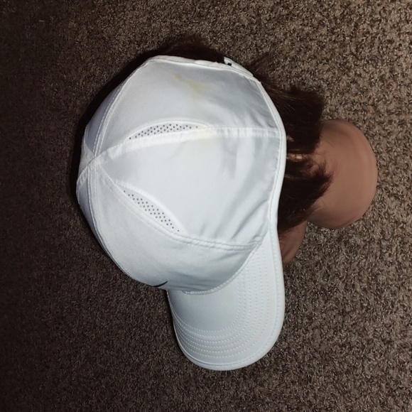 Nike Feather Lite Dri-Fit Adjustable White Black Women's Hat OS - Picture 2 of 7
